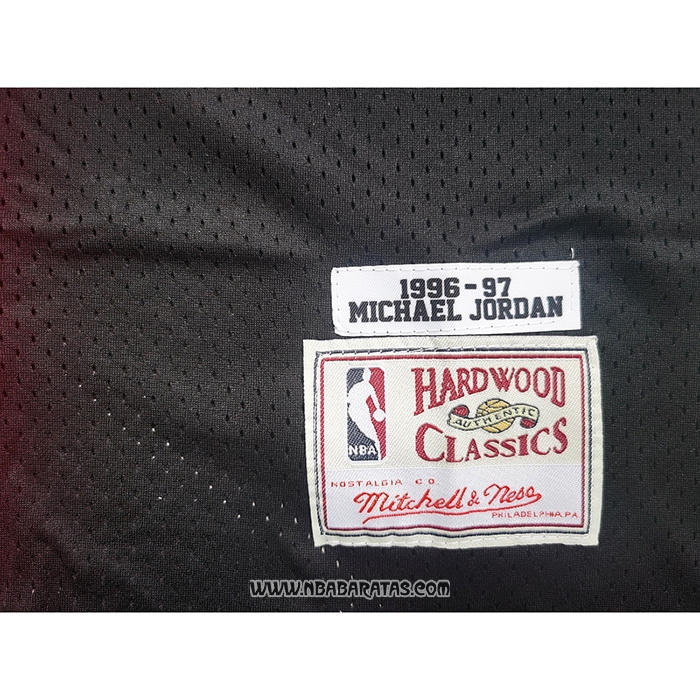 Camiseta Chicago Bulls Michael Jordan #23 Split Negro Rojo